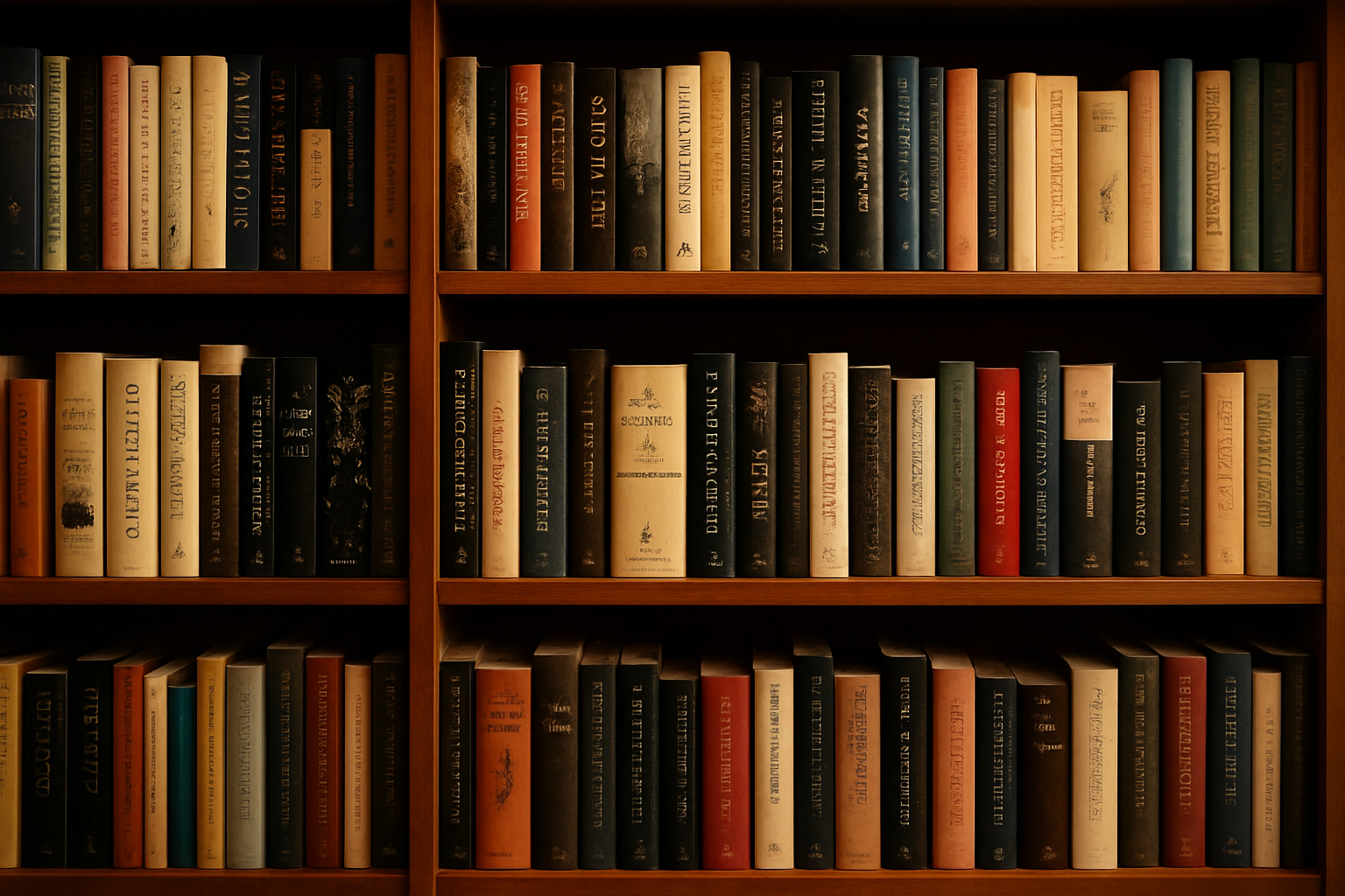 the hero image that should look like a book shelf for a book publishing company 